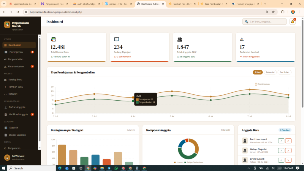 Jasa Pembuatan Website dan Aplikasi di kota Palembang Jasa pembuatan aplikasi perpustakaan daln lain lain