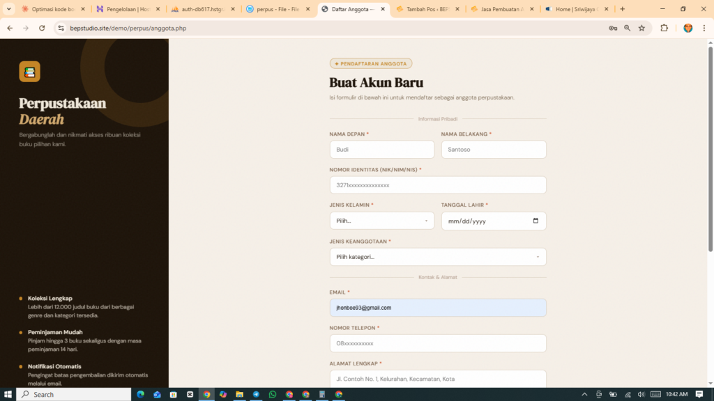 Jasa Pembuatan Website dan Aplikasi di kota Palembang Jasa pembuatan aplikasi perpustakaan daln lain lain