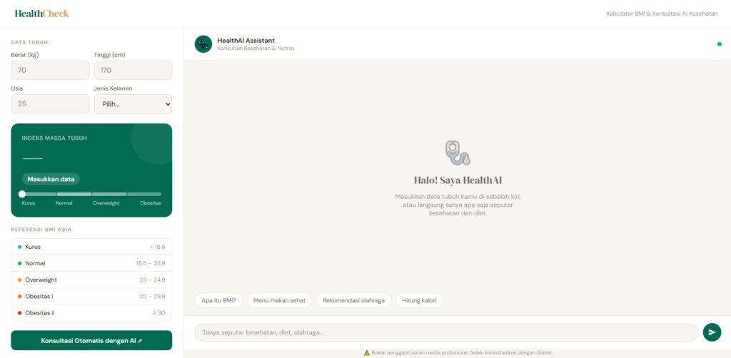 Jasa Pembuatan Website dan Aplikasi di kota Palembang jasa buat aplikasi kalkulator bmi - kota palembang